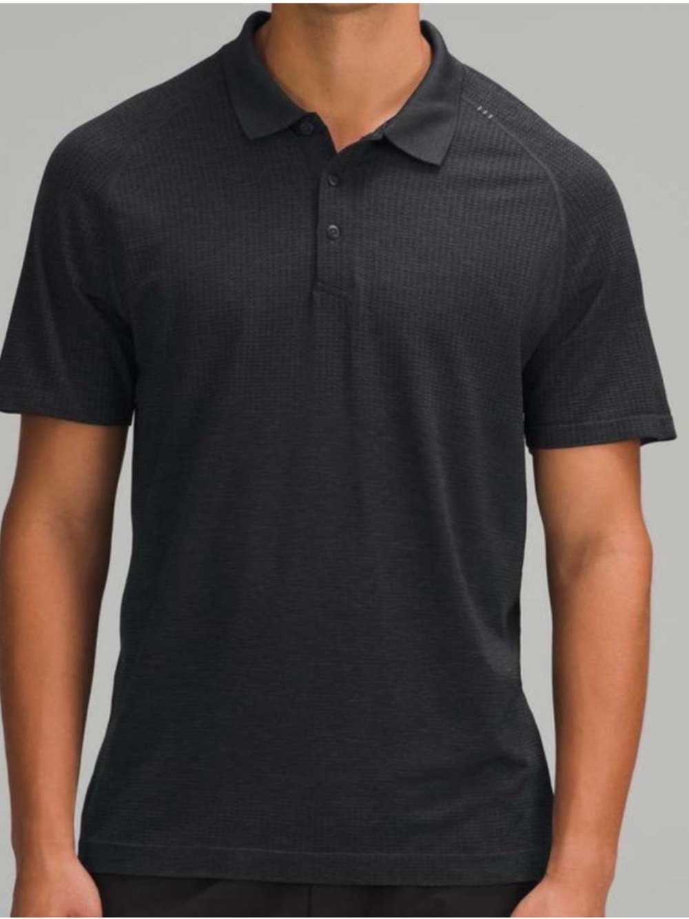 Lululemon Graphite Grey Metal Vent Tech Polo Shirt